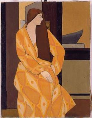 The Yellow Robe, 1927, Oil Painting,,  SDMA Collecton
